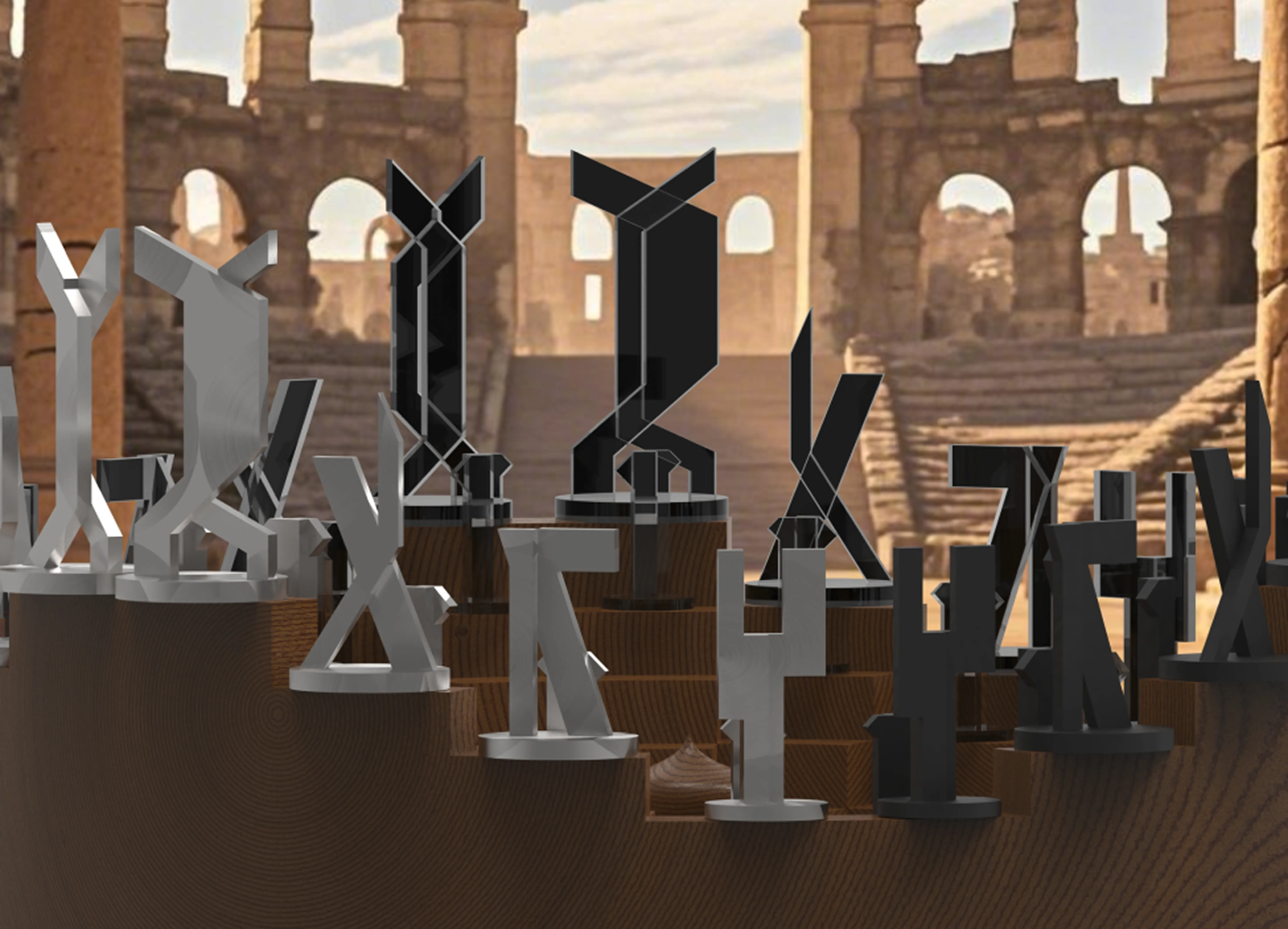 Three-player battle chess